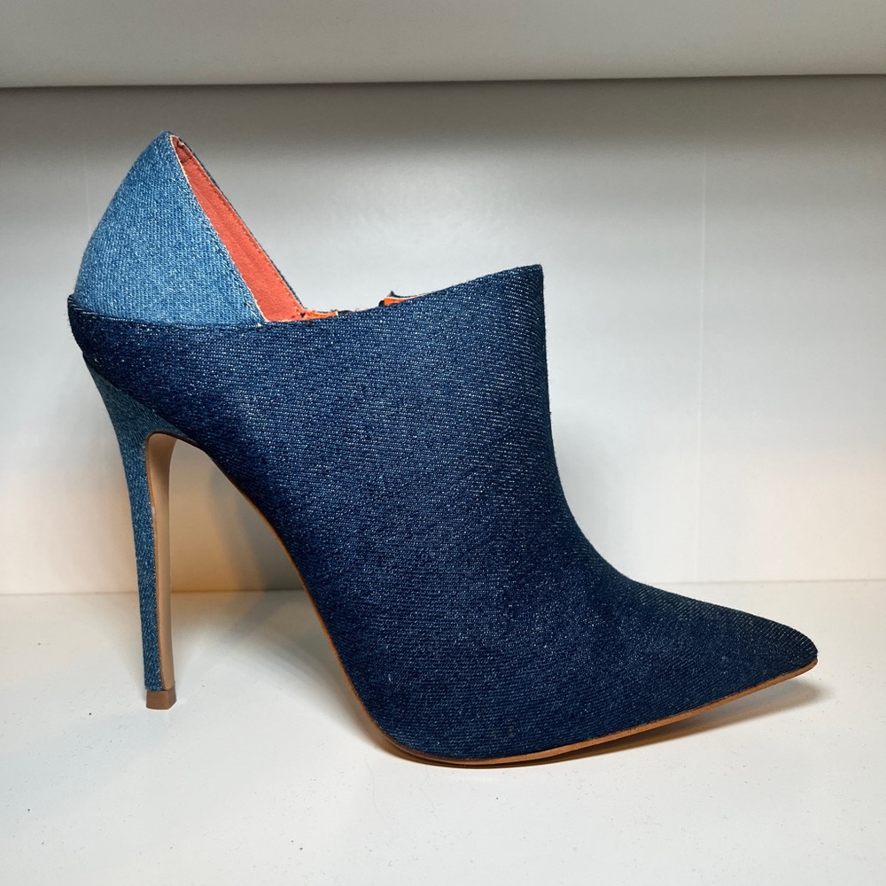 Two Tone Denim Bootie